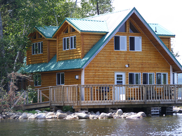 This is a photo of a  cottage from the lake