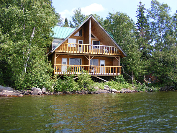 This is a photo of a cottage facing the lake