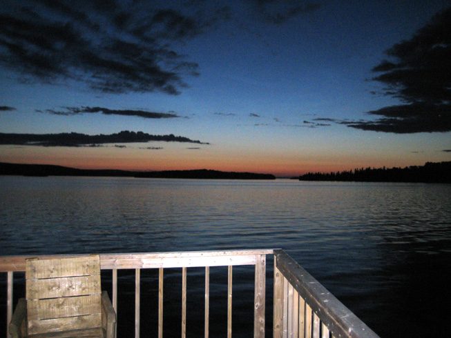 This is a photo of the sunset from the cottage balcany